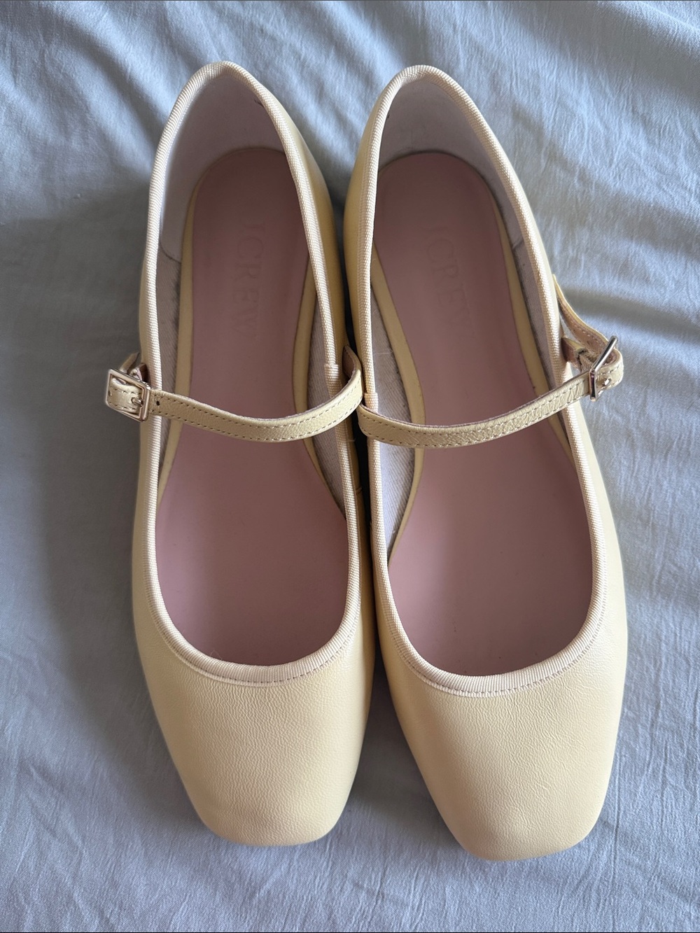 Jcrew butter yellow ballet Mary Jane flats